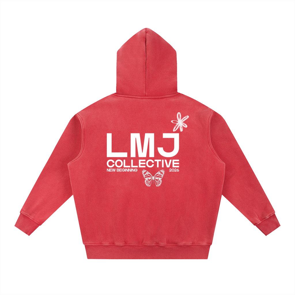 NEW BEGINNING 2026 Snow Wash Fleece Oversize Hoodie