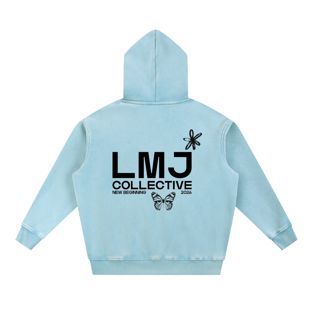 NEW BEGINNING 2026 Snow Wash Fleece Oversize Hoodie