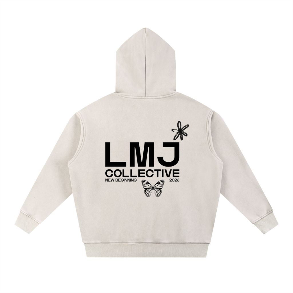 NEW BEGINNING 2026 Snow Wash Fleece Oversize Hoodie