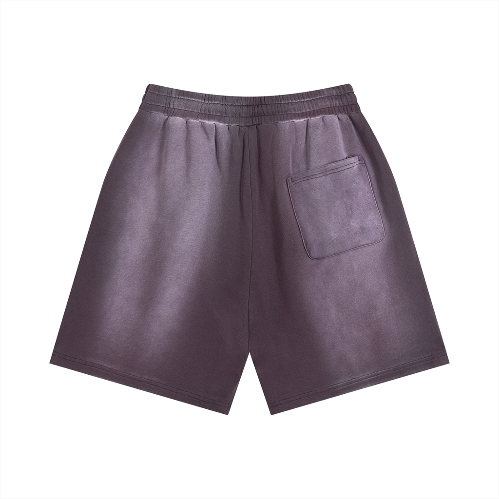 PROTECTING MY PEACE Sun Fade Distressed Shorts