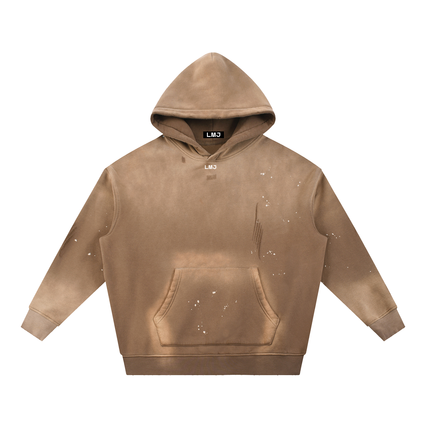 FIRST DROP REMIX Vintage Washed Frayed Fleece Hoodie