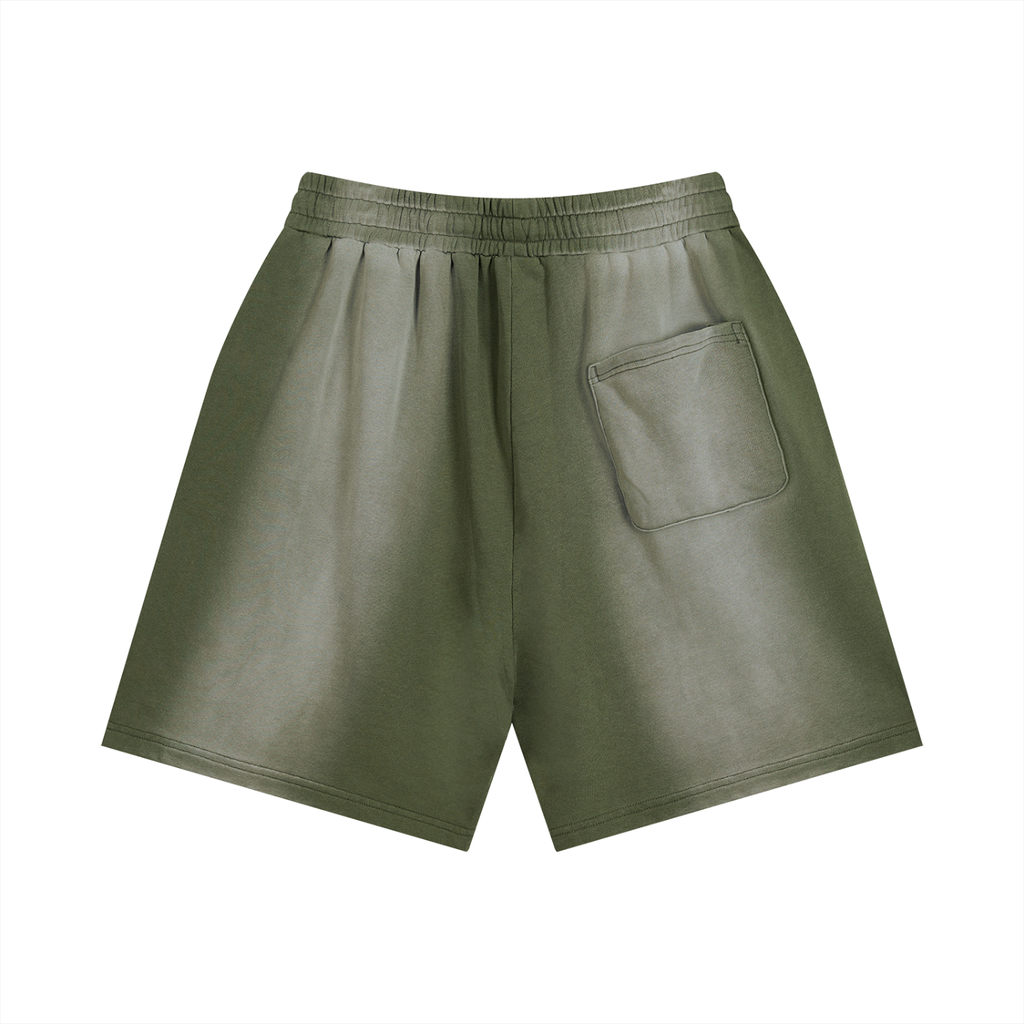BORN TO CHANGE Sun Fade Distressed Shorts