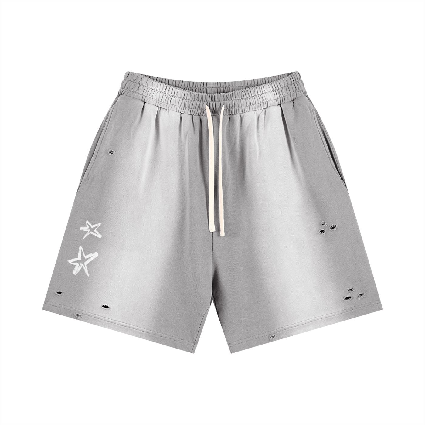 BORN TO CHANGE Sun Fade Distressed Shorts