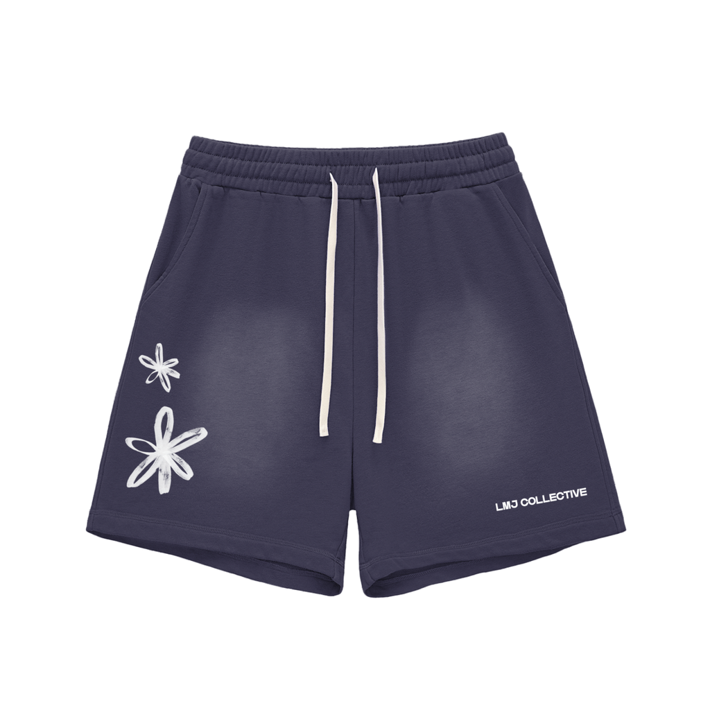 NEW BEGINNING 2026 Sun Fade Raw Edge Cotton Shorts