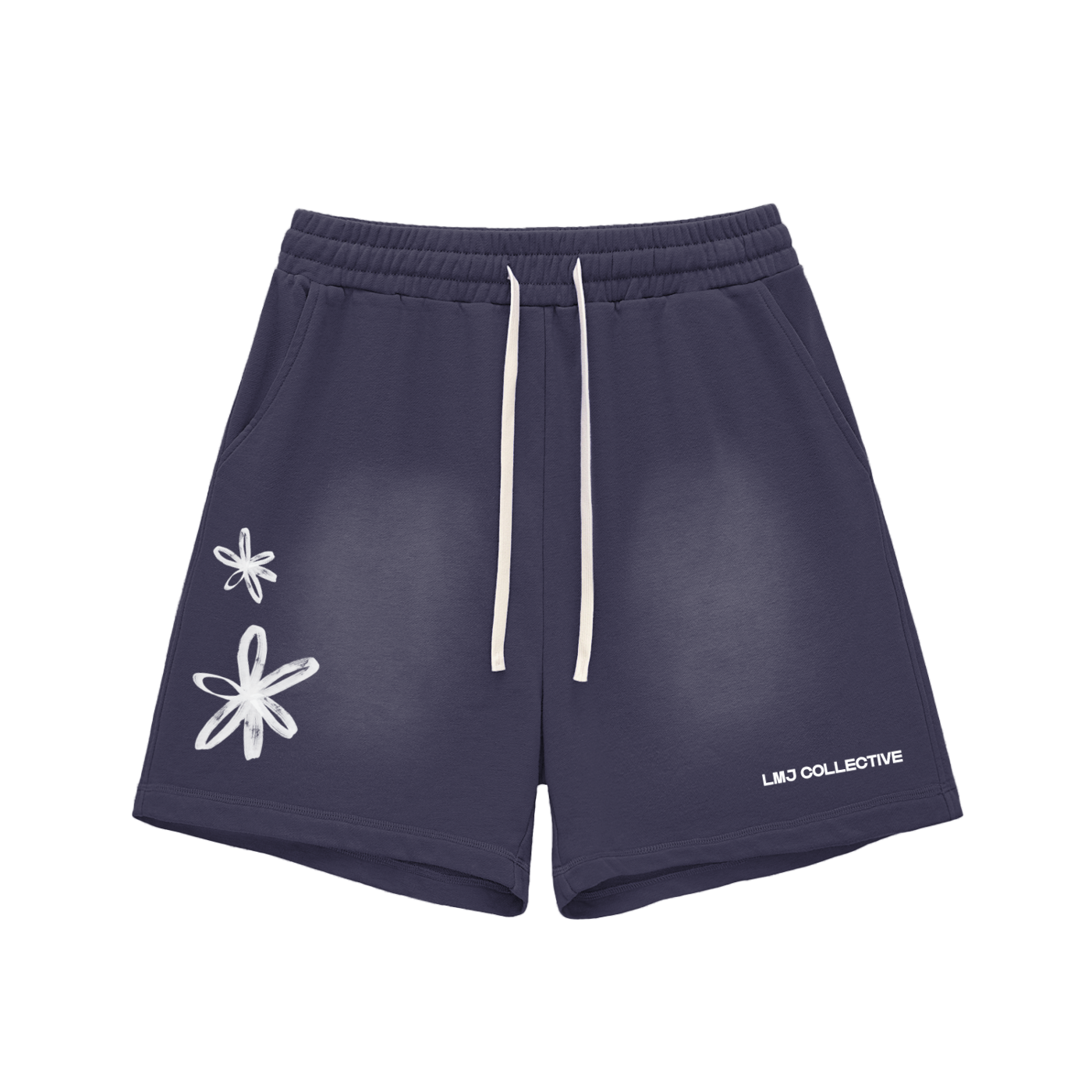 NEW BEGINNING 2026 Sun Fade Raw Edge Cotton Shorts