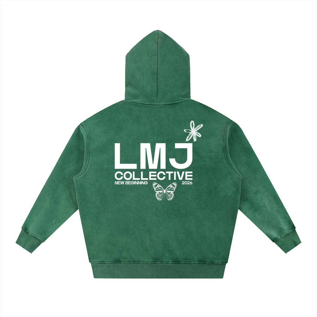 NEW BEGINNING 2026 Snow Wash Fleece Oversize Hoodie