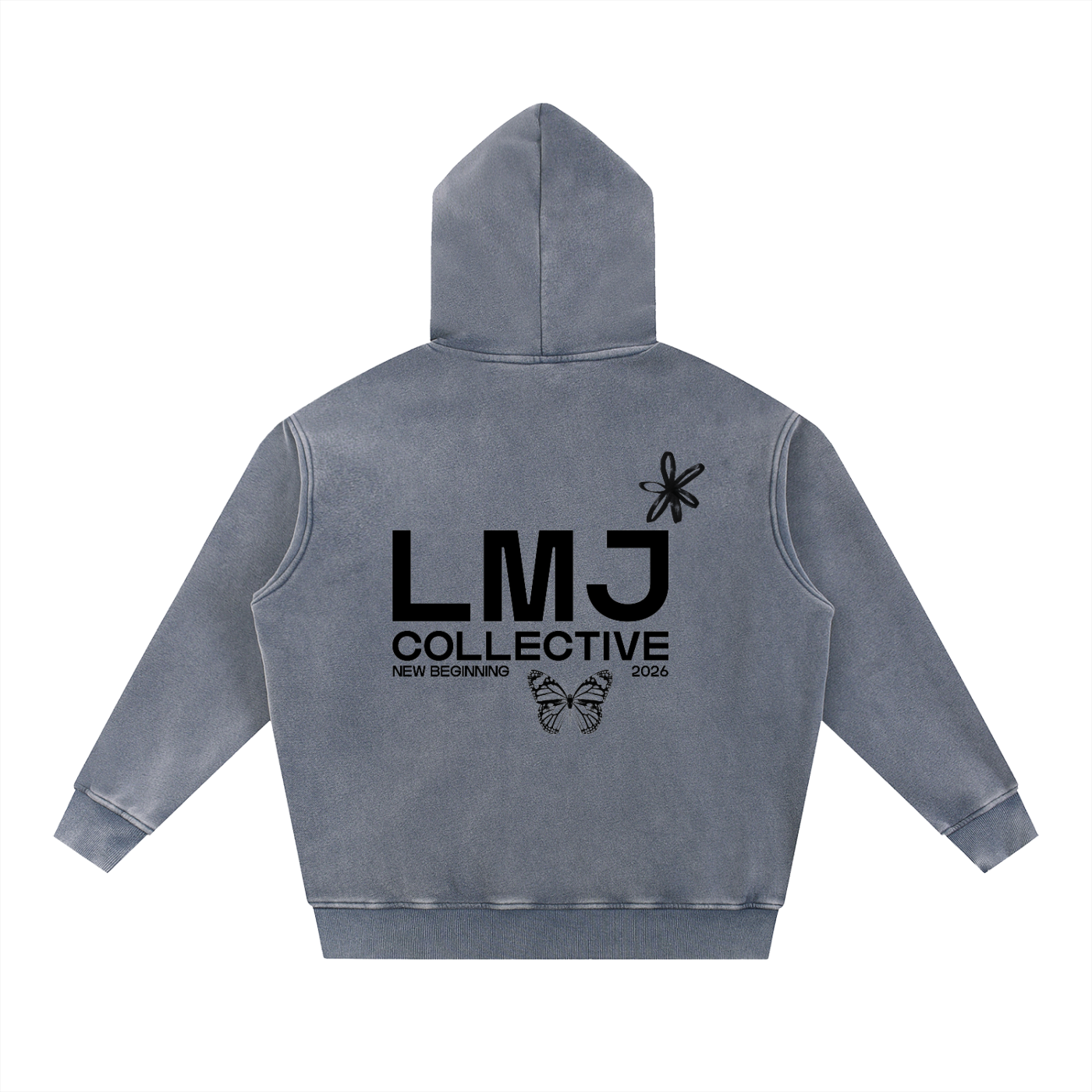 NEW BEGINNING 2026 Snow Wash Fleece Oversize Hoodie