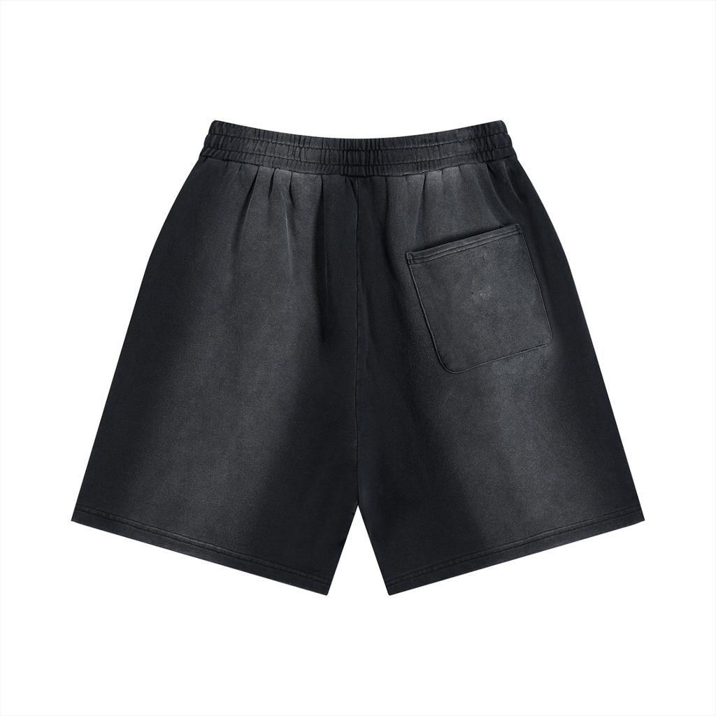 PROTECTING MY PEACE Sun Fade Distressed Shorts