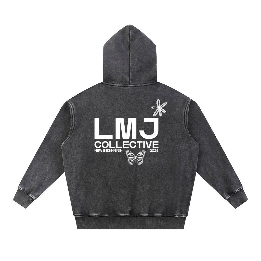 NEW BEGINNING 2026 Snow Wash Fleece Oversize Hoodie