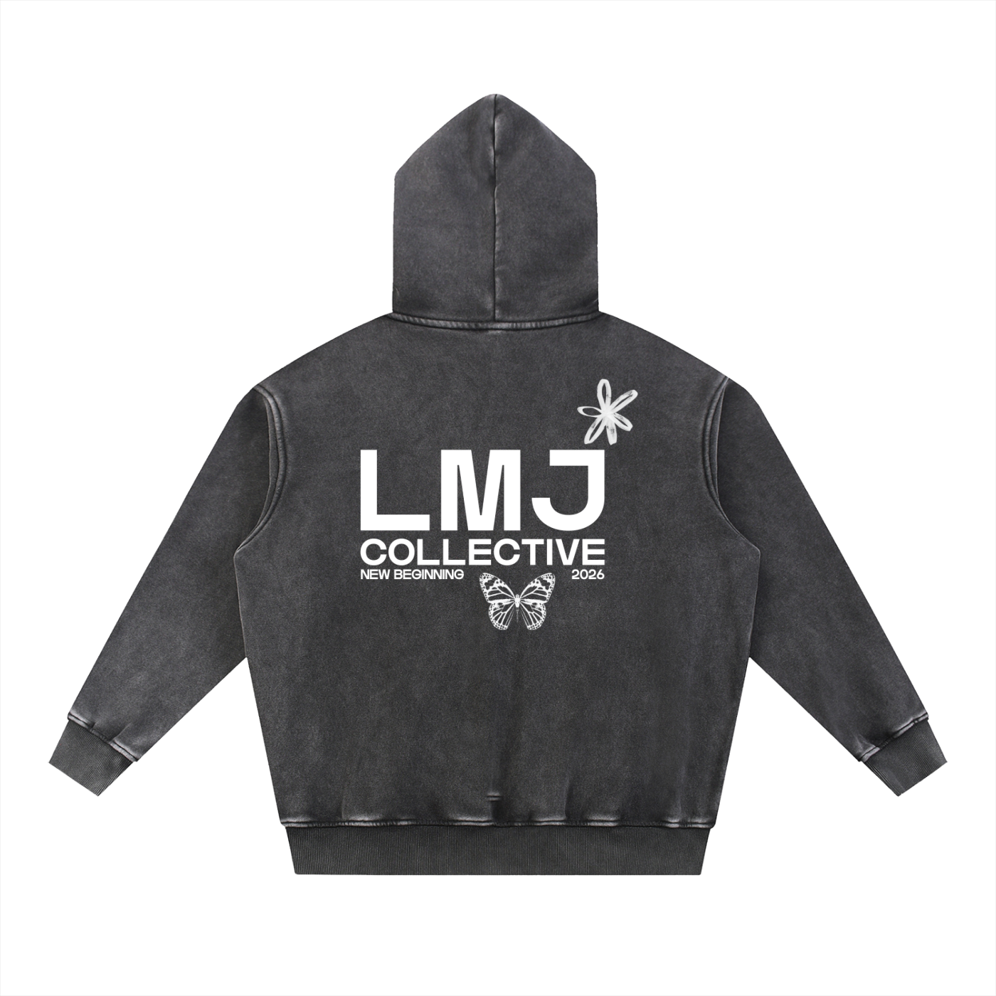 NEW BEGINNING 2026 Snow Wash Fleece Oversize Hoodie