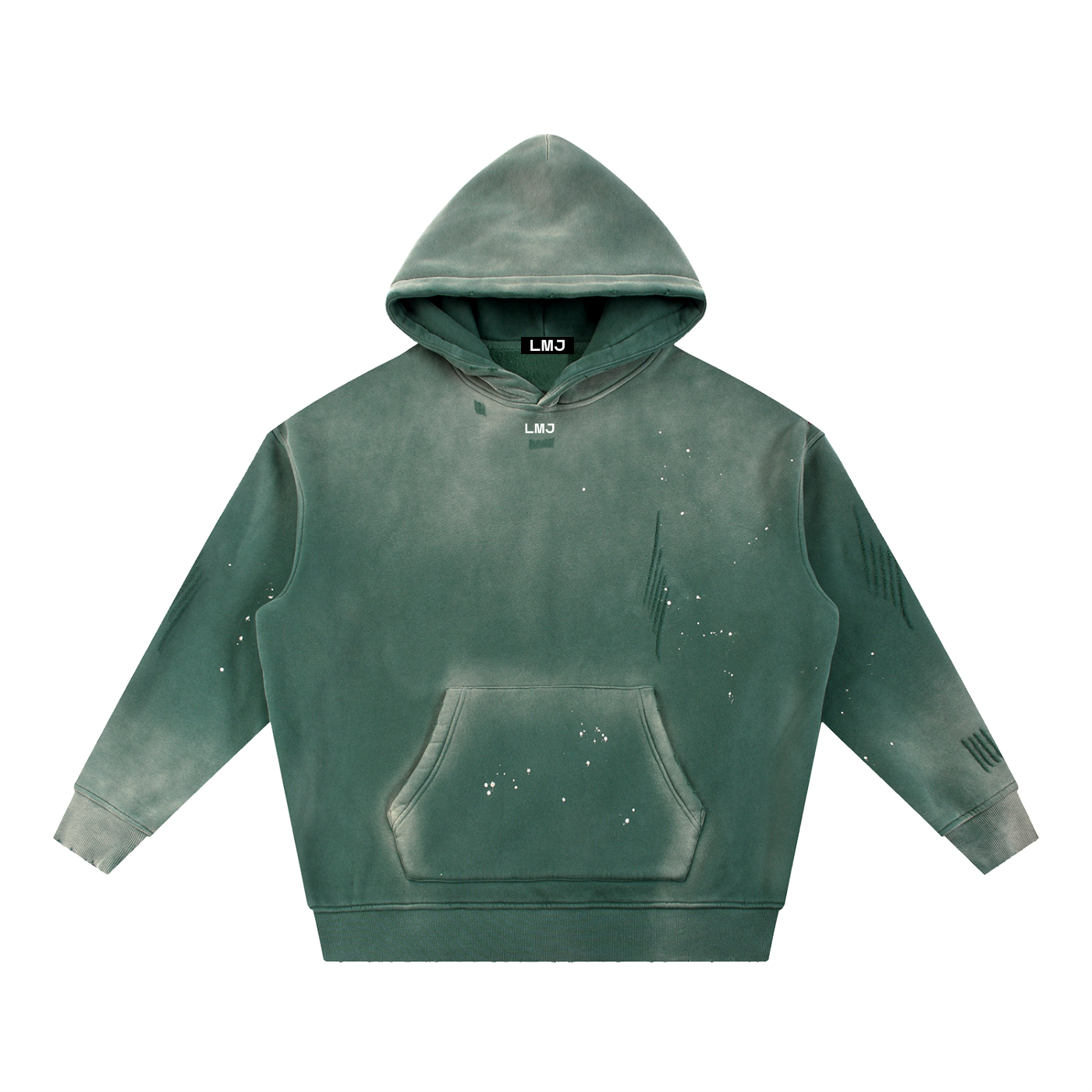FIRST DROP REMIX Vintage Washed Frayed Fleece Hoodie