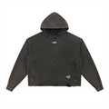 BORN TO CHANGE Vintage Washed Frayed-Hem Hoodie