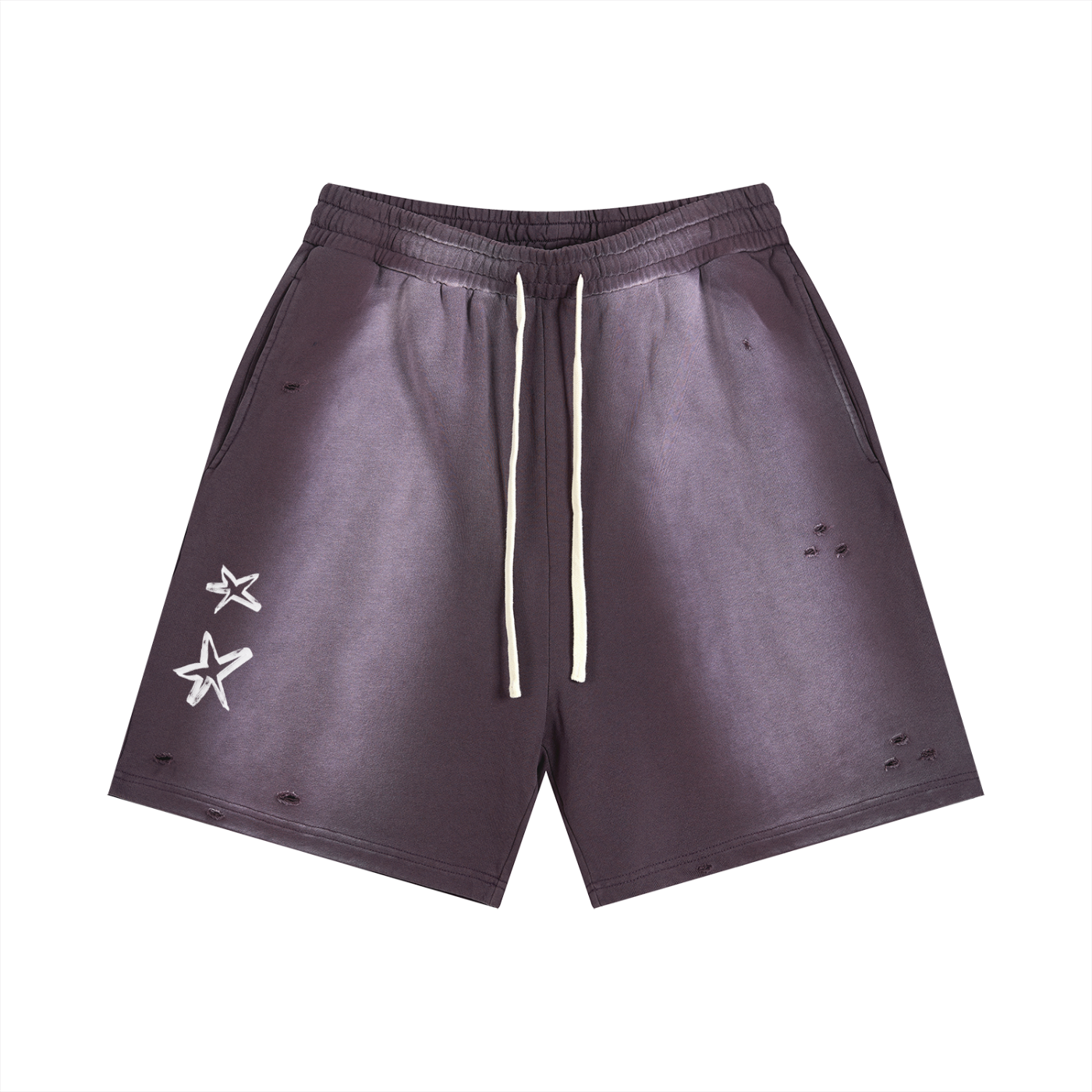 BORN TO CHANGE Sun Fade Distressed Shorts