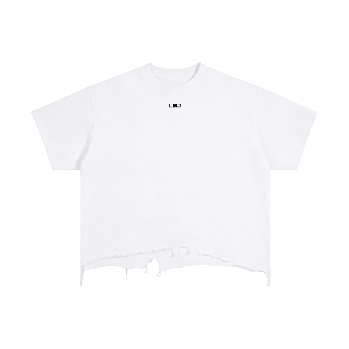 PROTECTING MY PEACE Vintage Wash Boxy Distressed Hem T-Shirt