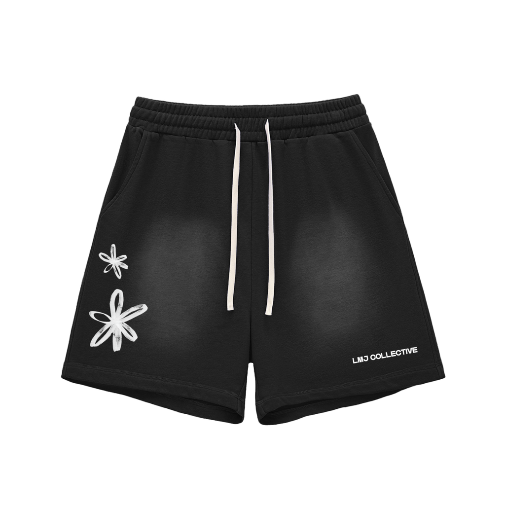 NEW BEGINNING 2026 Sun Fade Raw Edge Cotton Shorts