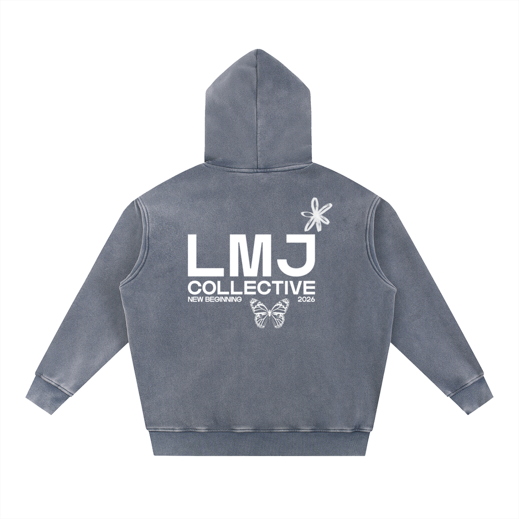 NEW BEGINNING 2026 Snow Wash Fleece Oversize Hoodie