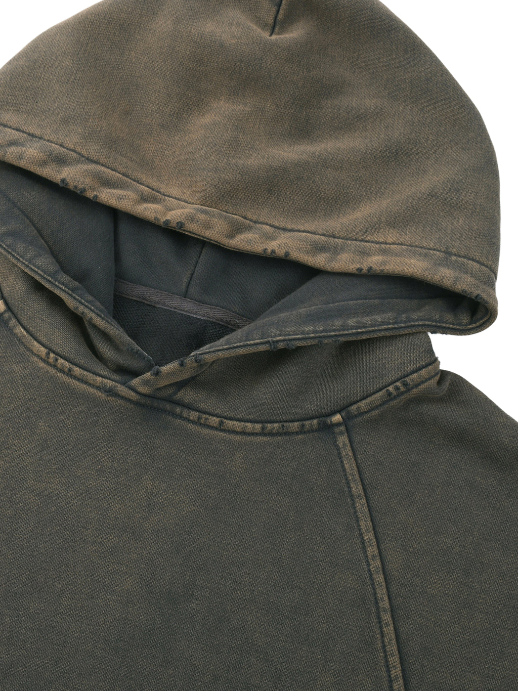 PROTECTING MY PEACE Vintage Washed Frayed-Hem Hoodie