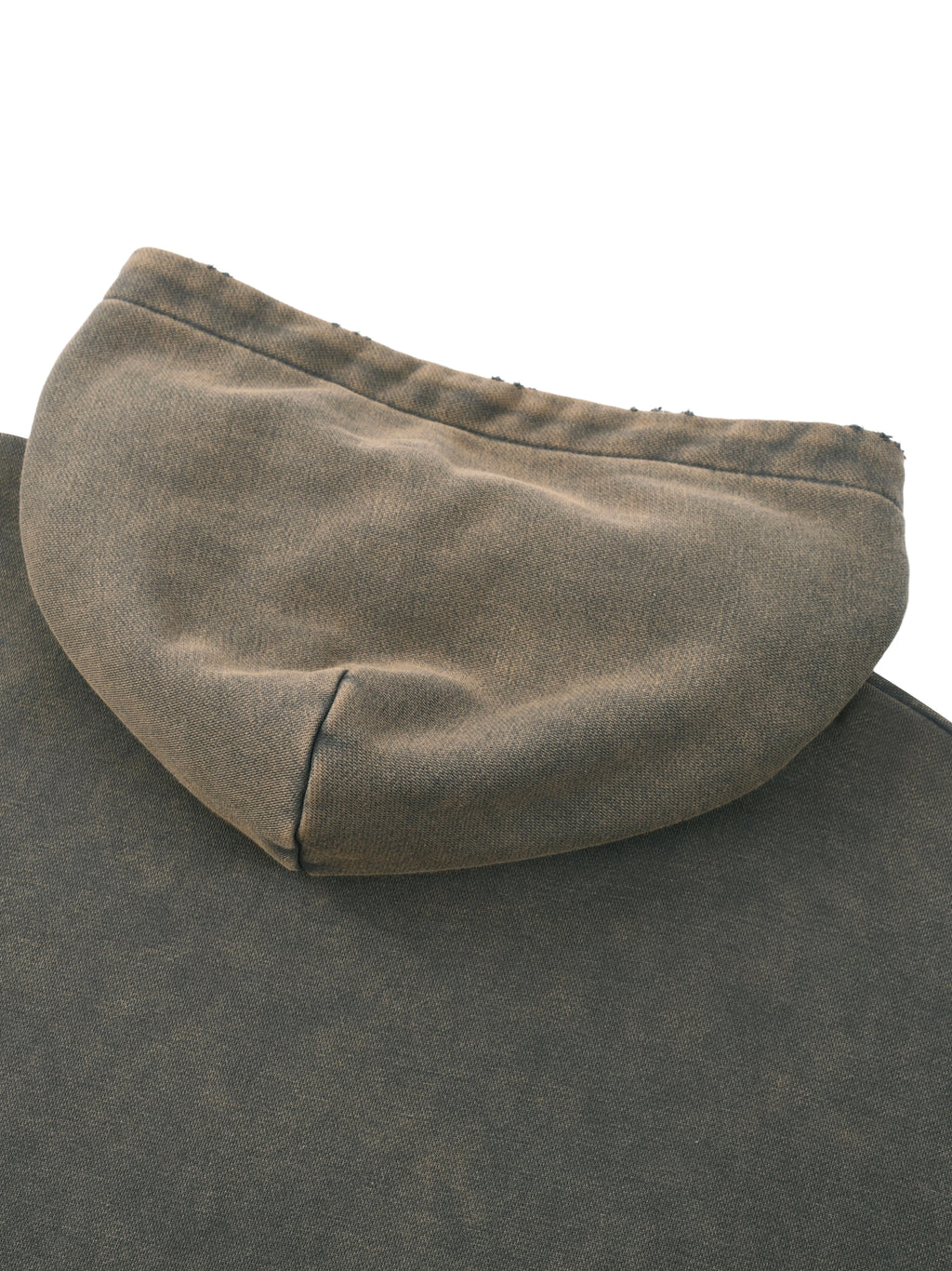 PROTECTING MY PEACE Vintage Washed Frayed-Hem Hoodie