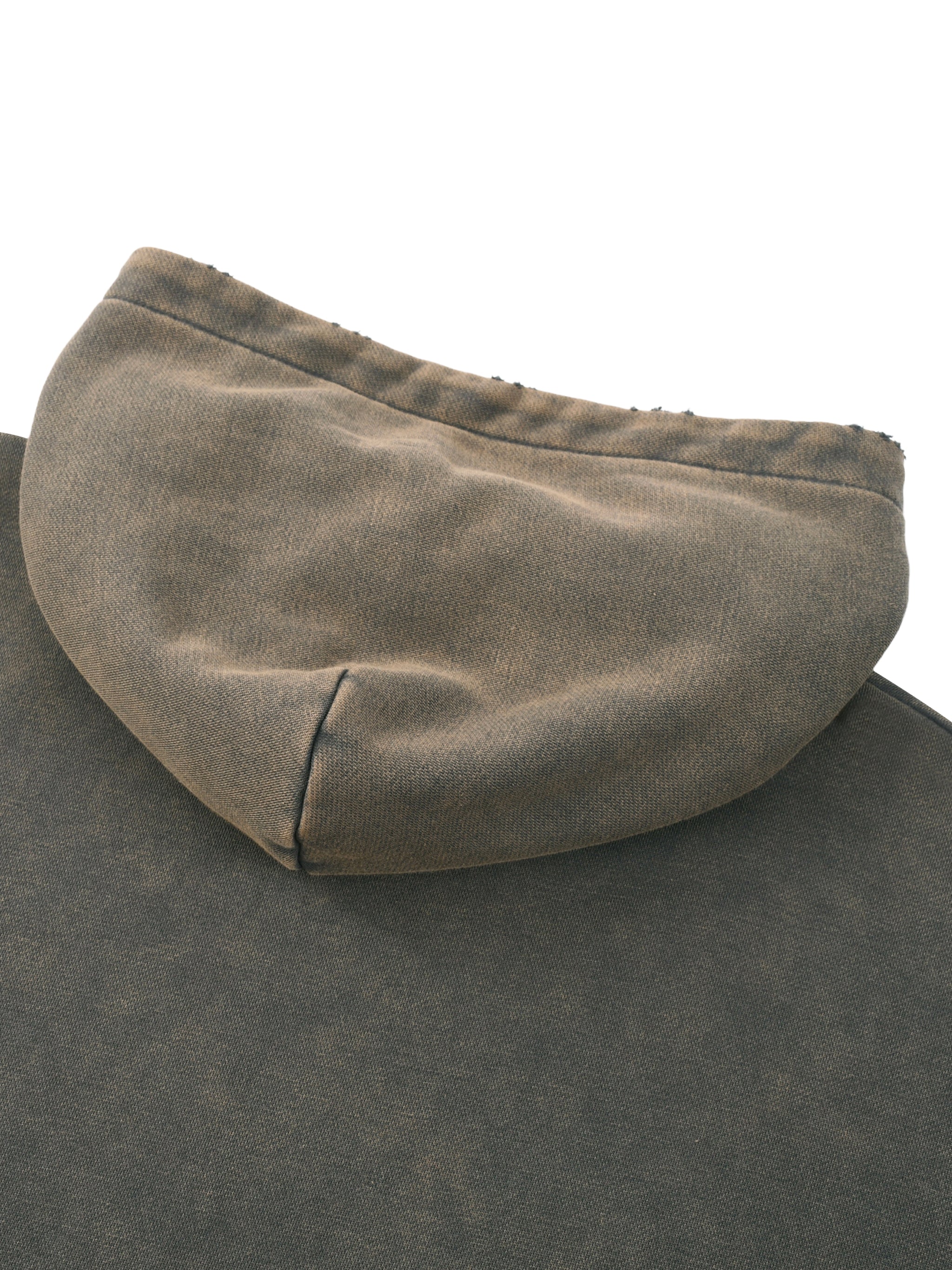 PROTECTING MY PEACE Vintage Washed Frayed-Hem Hoodie