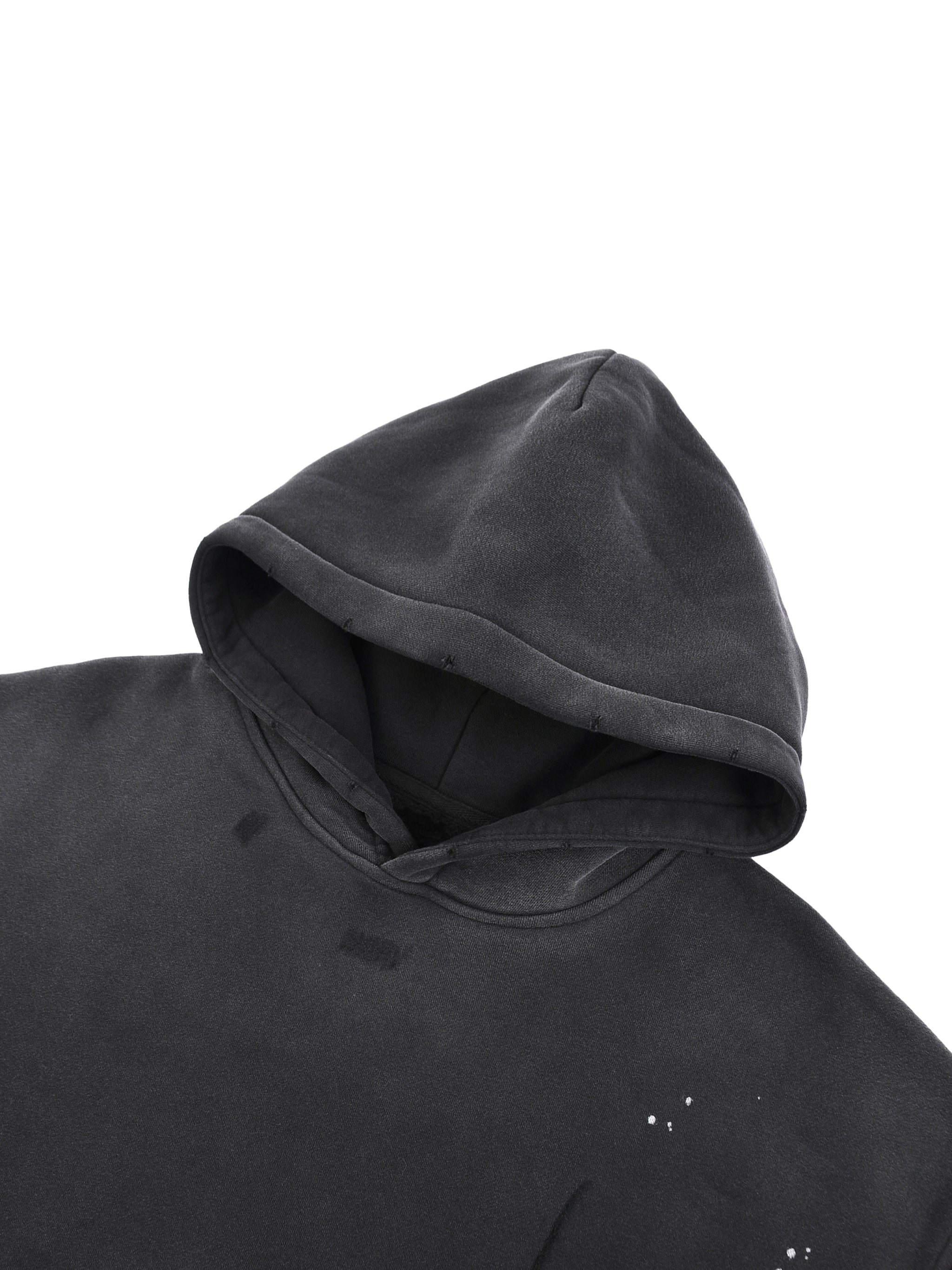 FIRST DROP REMIX Vintage Washed Frayed Fleece Hoodie