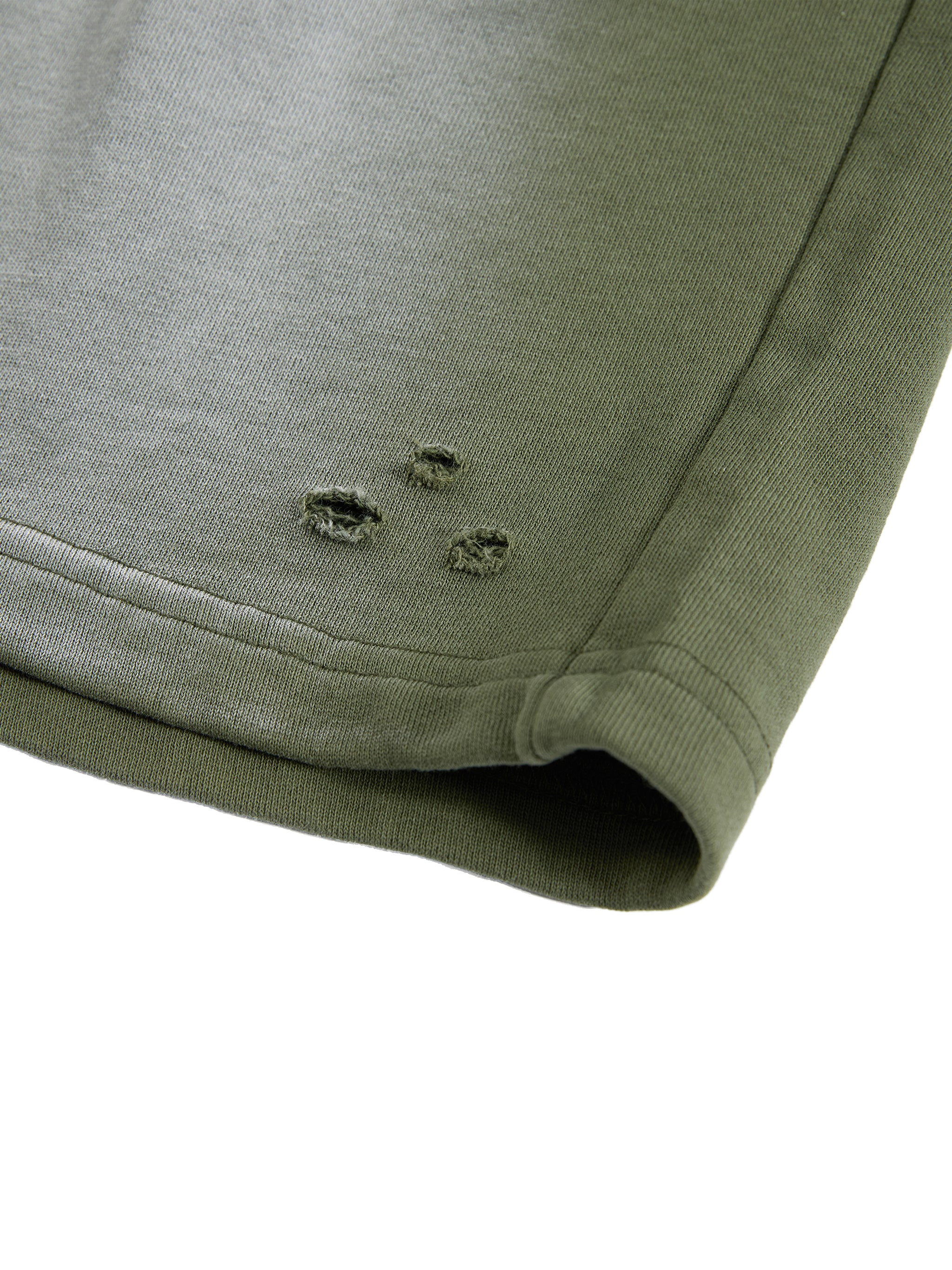 PROTECTING MY PEACE Sun Fade Distressed Shorts